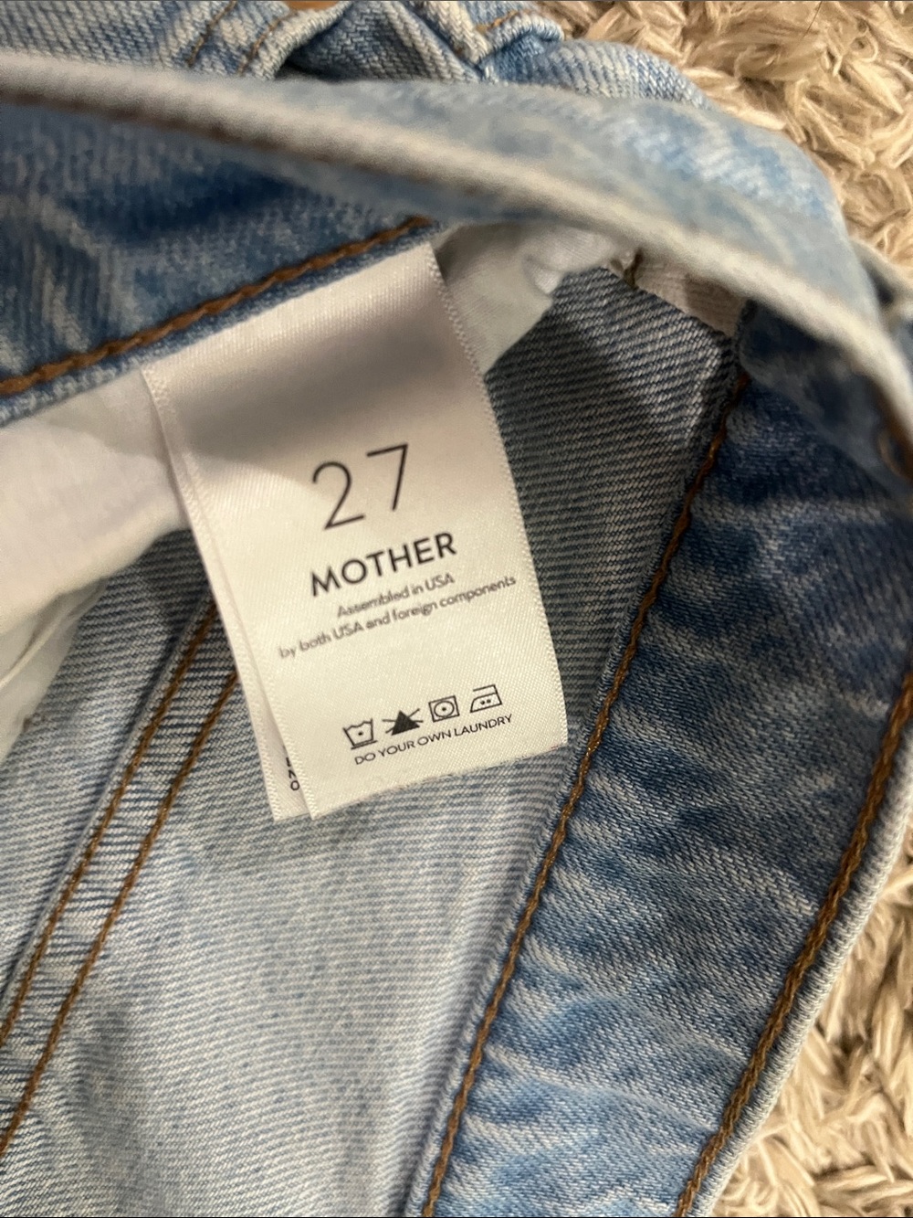 MOTHER “SNACKS” Light Blue High-Rise Straight Jeans - Picture 3 of 7